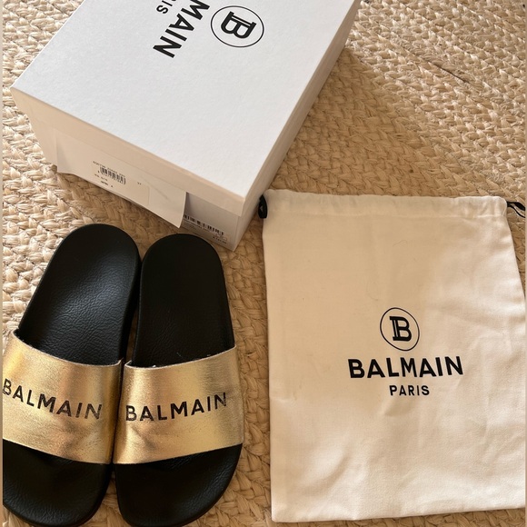 Women’s Balmain slides size 37 size 6 - Picture 1 of 4